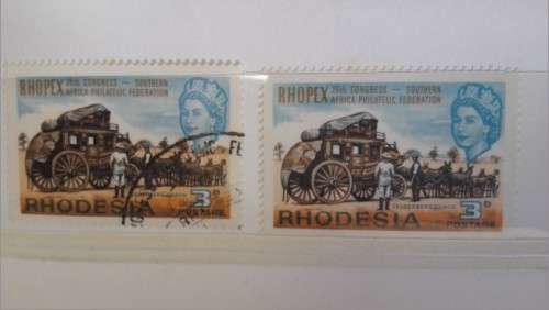 Rhodesia 3d mint used very  light  cancel