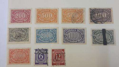 Germany inflation  issues  and  overprints
