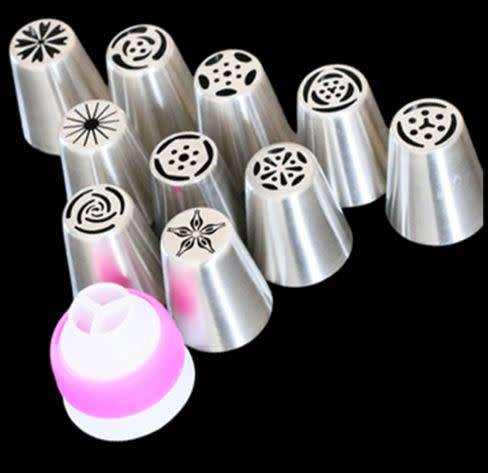 11PCS Stainless Steel Nozzles Russian Tip