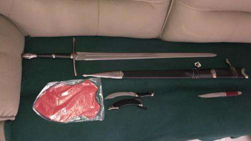 COMBO DEAL! Lord of The Rings: The Fellowship of the Ring, Strider Ranger Sword AND Dagger