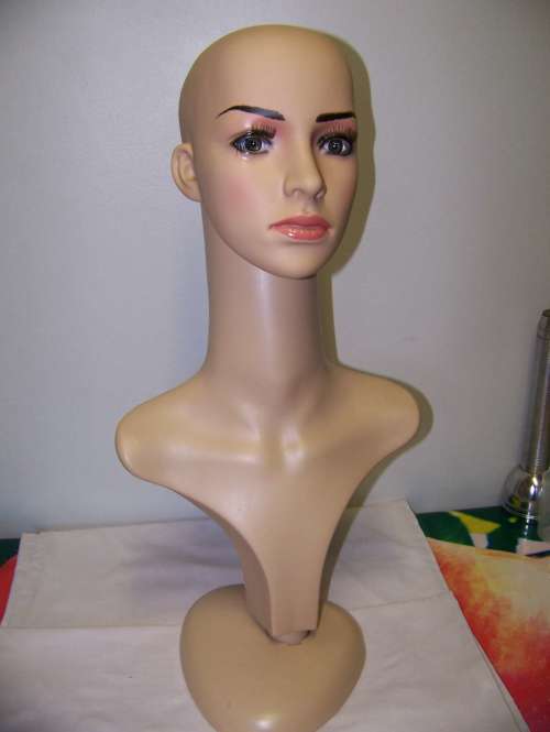 Female Mannequin head piece on bust.