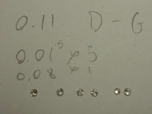 0.11 ct diamond parcel 6 diamonds d-g - From my personal collection