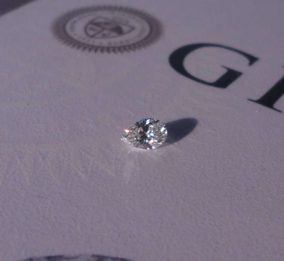 0.35 G VS2 GIA Certified Pear Loose Natural DIamond
