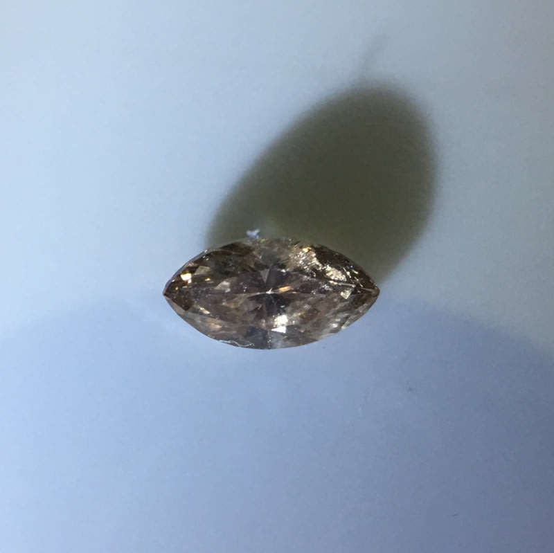 0.09 carat fancy brown marquise natural diamond I1/I2 uncertified