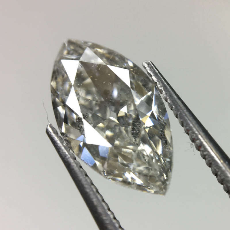 1.00 carat GIA H i2 marquise diamond