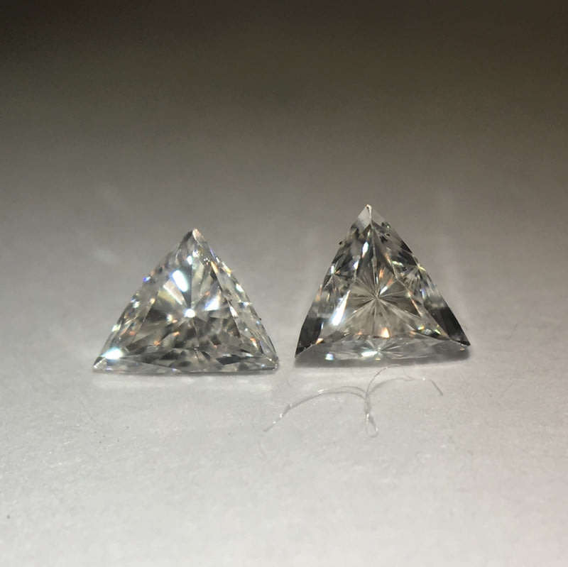 0.12 ct D/F 3mm pair Trilliant Diamonds