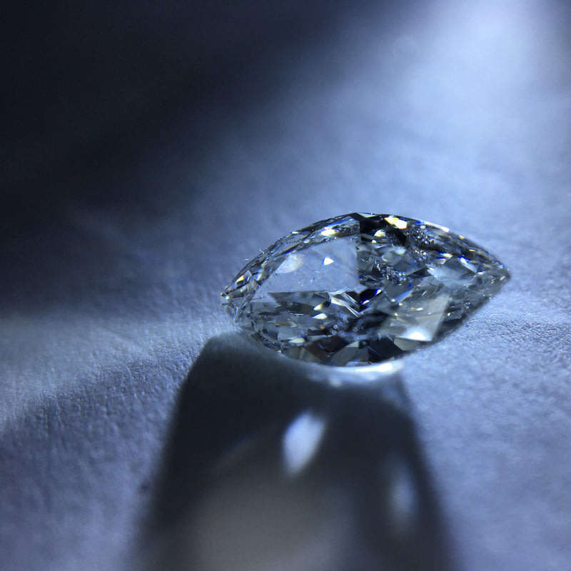 1.00 carat GIA H i2 marquise diamond
