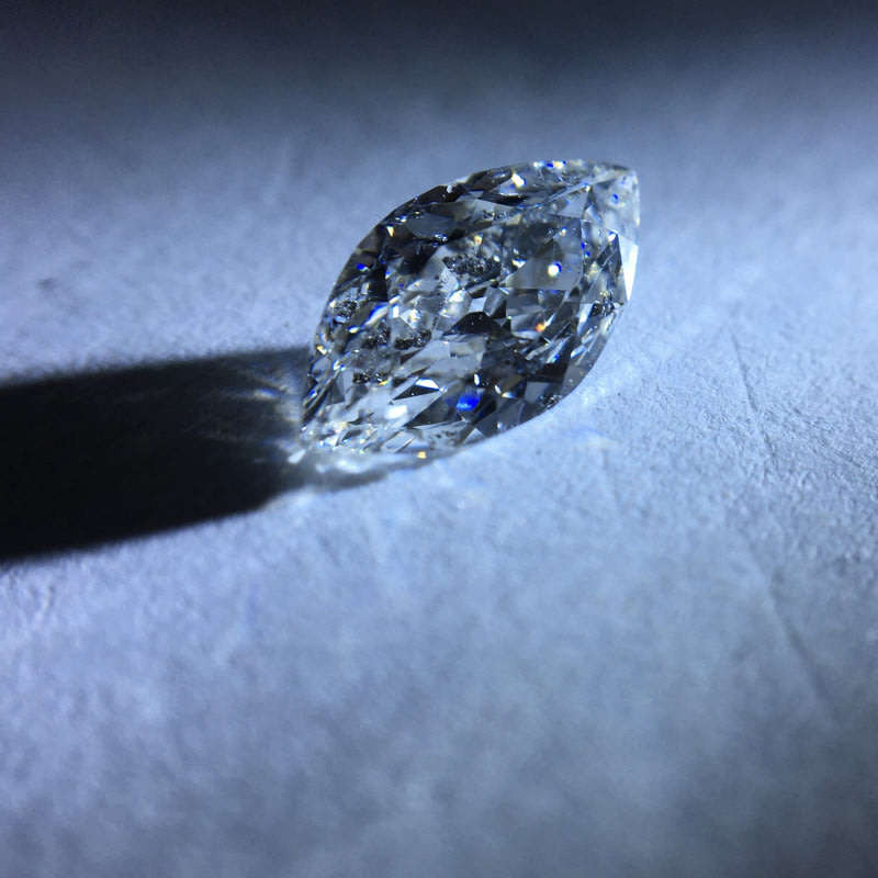 1.00 carat GIA H i2 marquise diamond