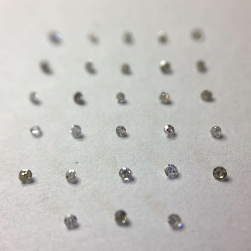 0.12 ctw 28 x F - Light Brown i1 - pique single cut diamonds