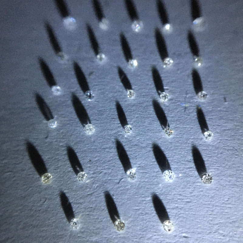 0.12 ctw 28 x F - Light Brown i1 - pique single cut diamonds