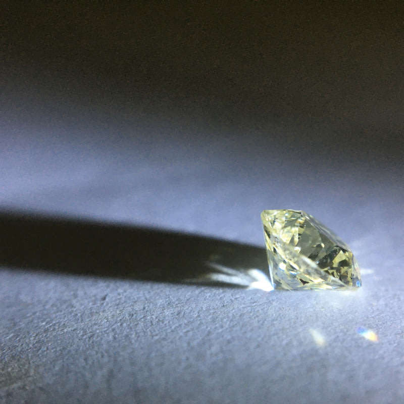 0.68 carat U-V - fancy light yellow I3 round brilliant diamond