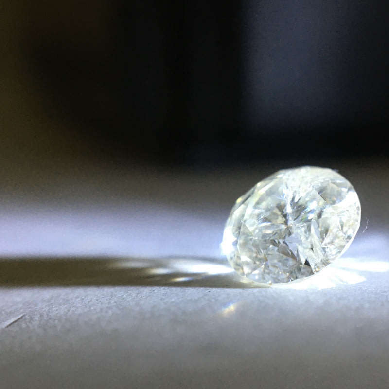 1.12 ct Cape pique round brilliant diamond