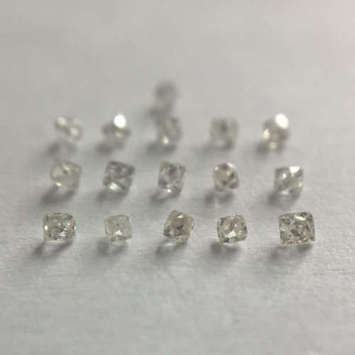 0.10 ct 17 x Antique Early Square French Cut Diamonds