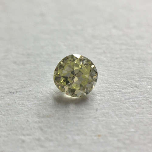 0.04 ct Fancy Yellow Green I1 Round Brilliant Diamond