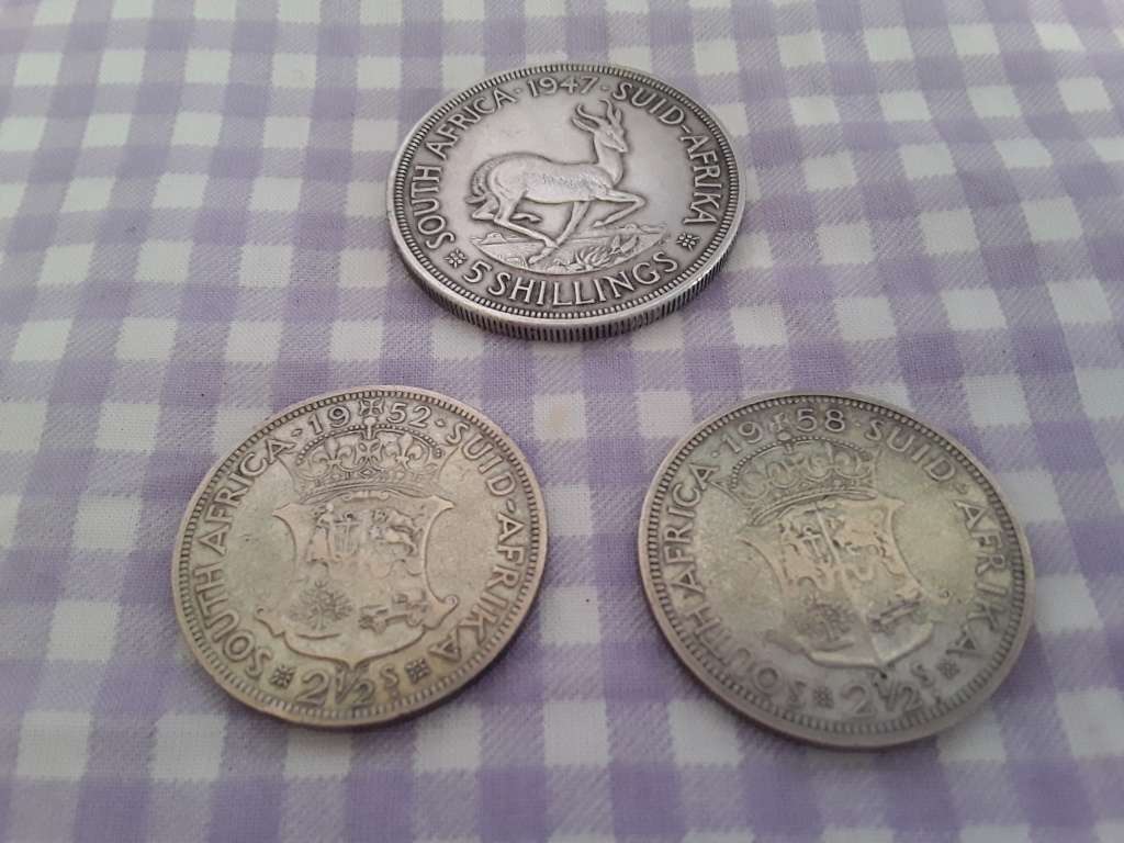5 Shilling Coin + Two 2 1/2 Shillings