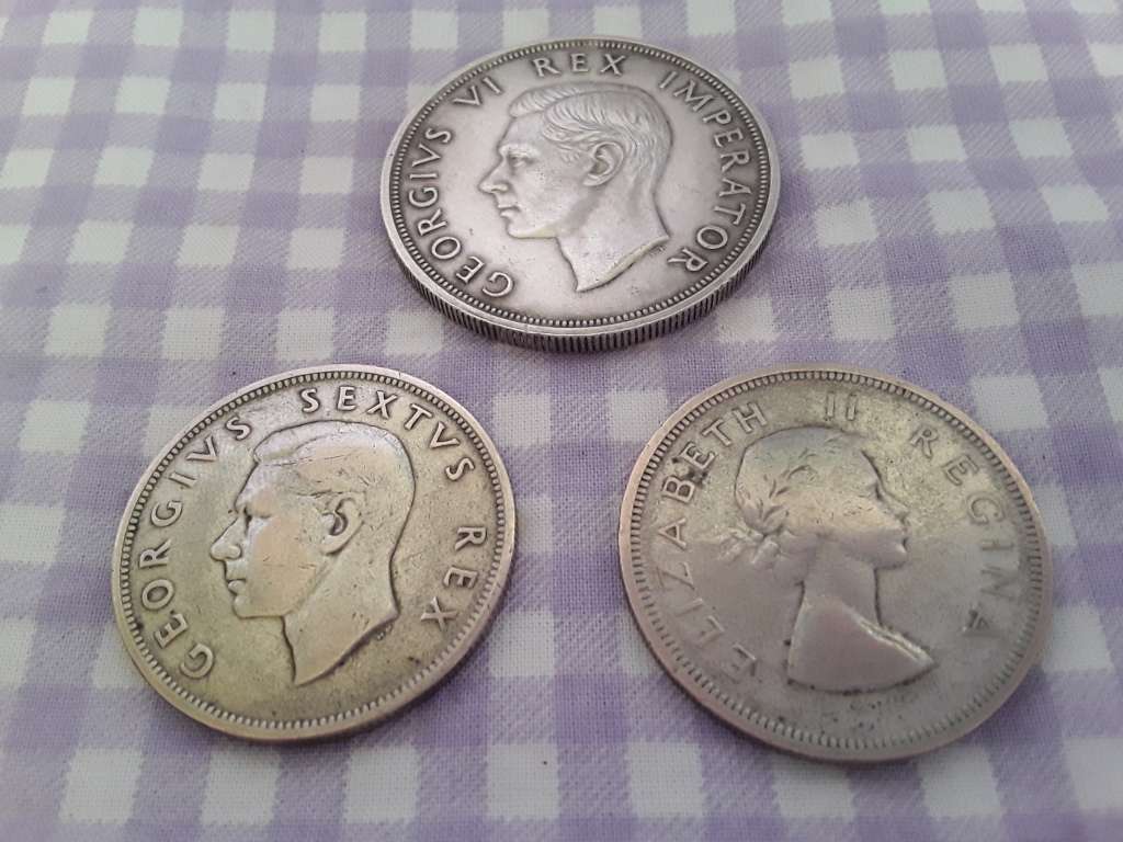 5 Shilling Coin + Two 2 1/2 Shillings