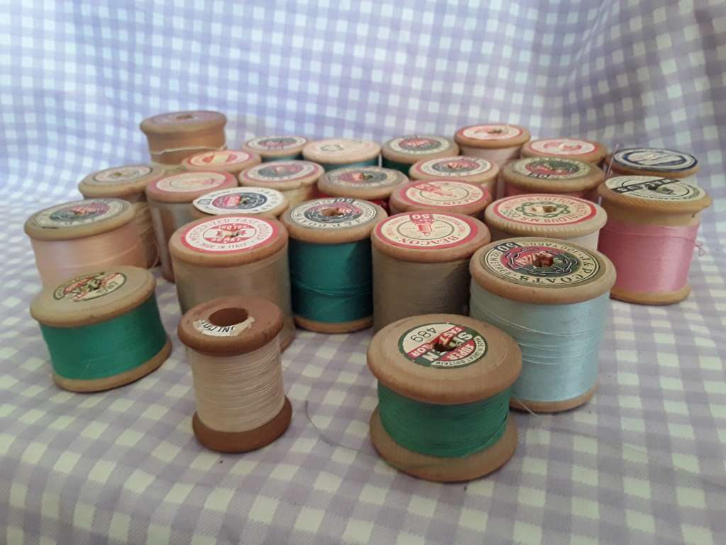 Vintage Wooden Cotton Reels