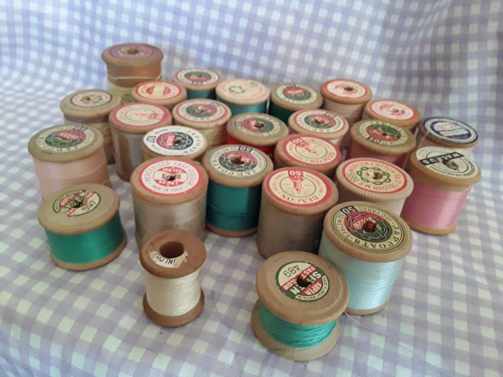 Vintage Wooden Cotton Reels