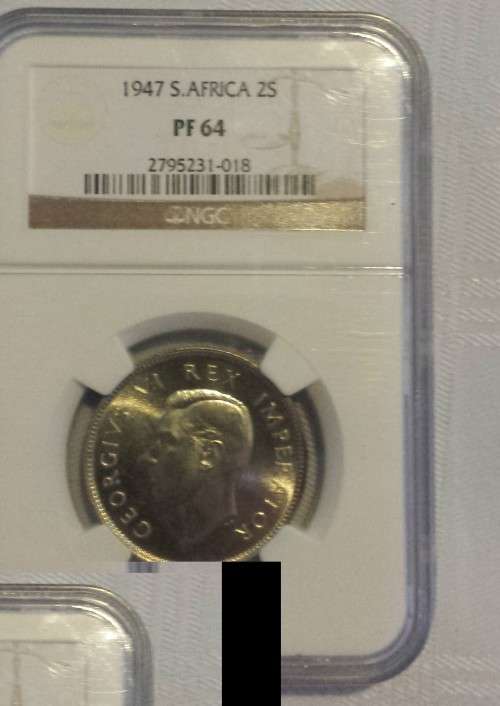 1947 SA 2 Shillings NGC PF64