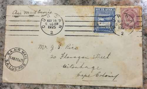 Union First Airmail Flight Durban RARE **************************