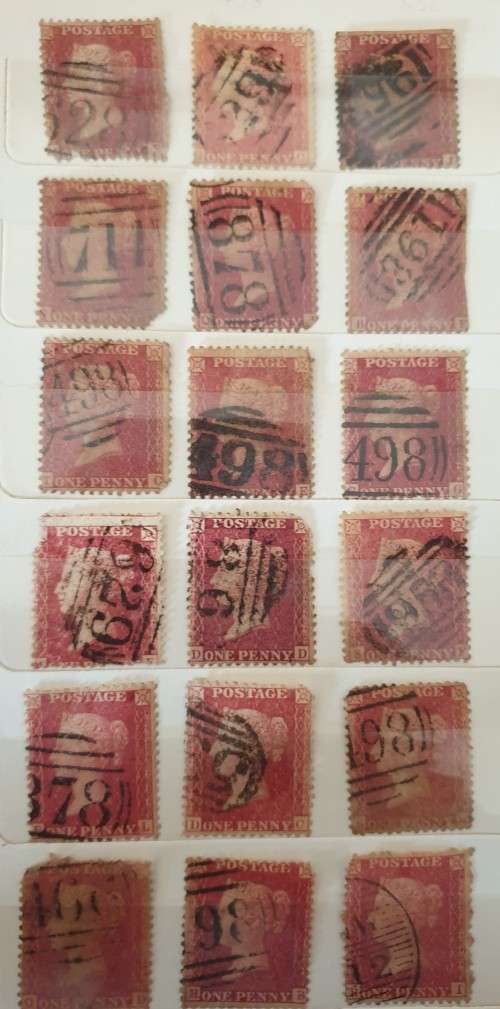 GB CANCELS on PENNY RED stamps in AWESOME fold-out Concorde Album, USED/ OLD
