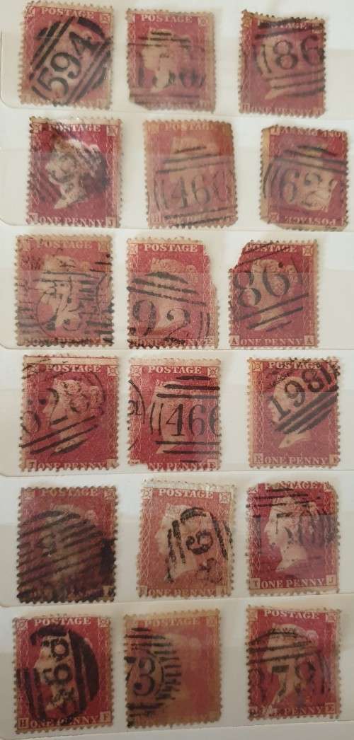 GB CANCELS on PENNY RED stamps in AWESOME fold-out Concorde Album, USED/ OLD