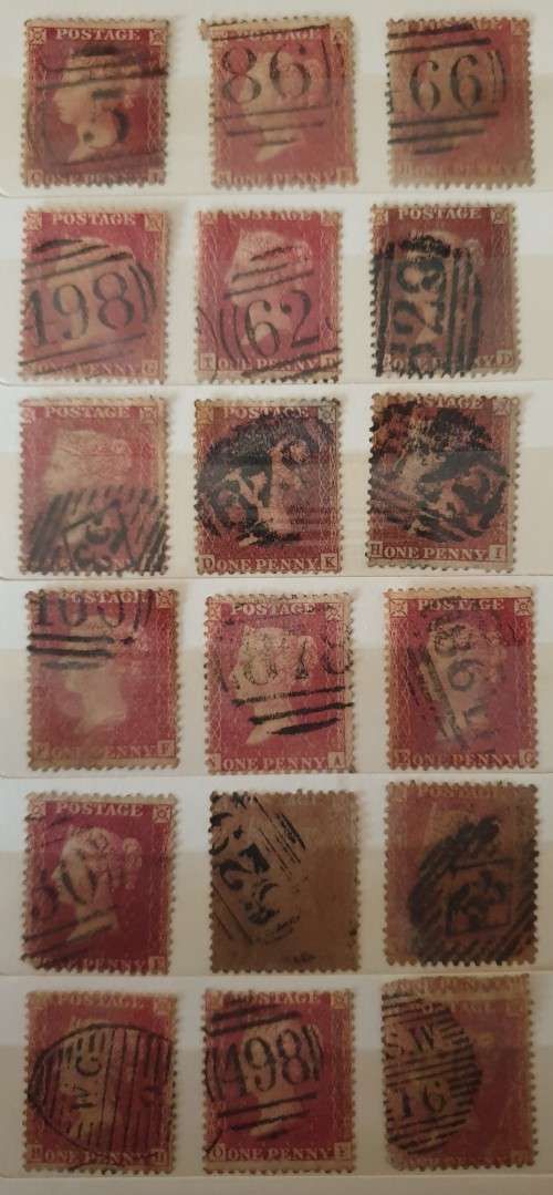 GB CANCELS on PENNY RED stamps in AWESOME fold-out Concorde Album, USED/ OLD