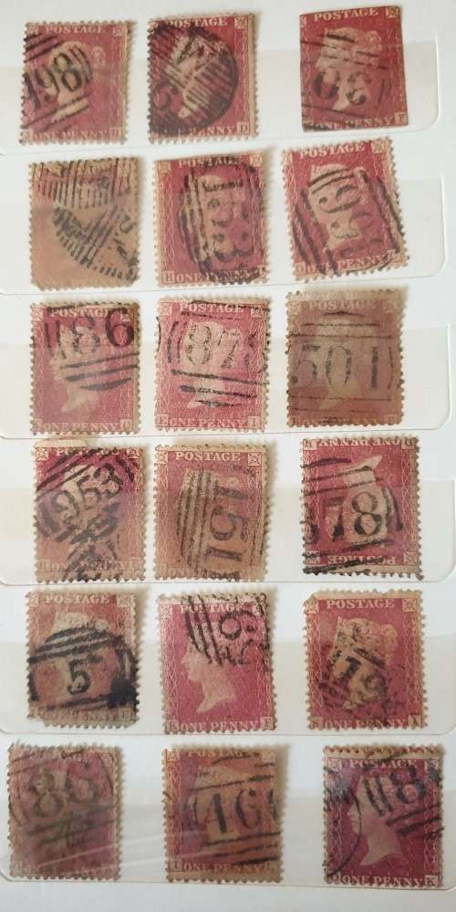 GB CANCELS on PENNY RED stamps in AWESOME fold-out Concorde Album, USED/ OLD