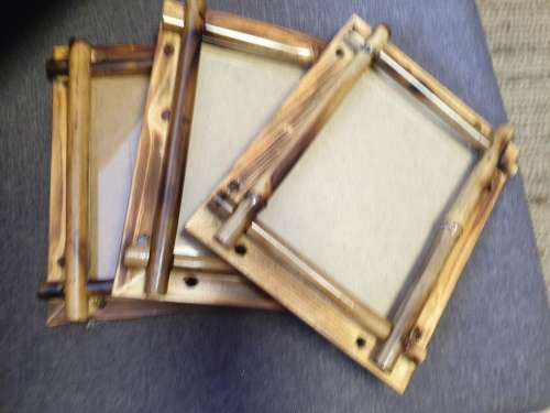 Picture Frames x 3 - Bamboo - quirky design/ decor pieces