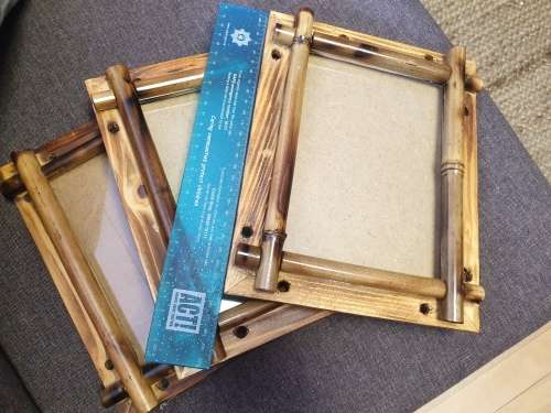 Picture Frames x 3 - Bamboo - quirky design/ decor pieces