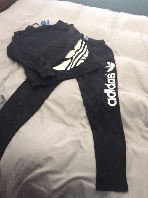 Adidas Black Tracksuit - Small