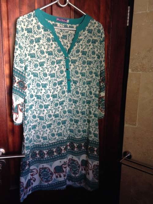 Green Patterned Dress - Small/Medium