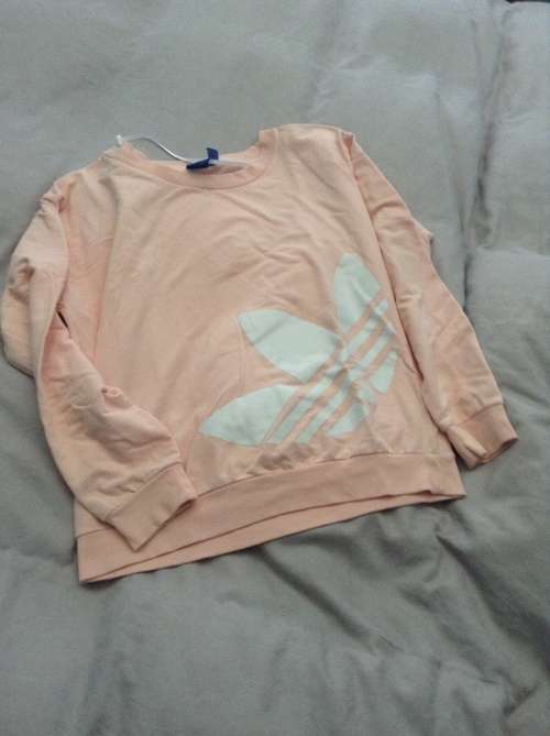 Pink Adidas Sweat Top - Small