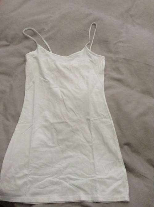 White extra length Cami - Small