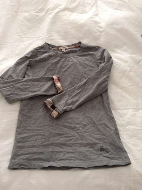 Grey Burberry long sleeve top - small