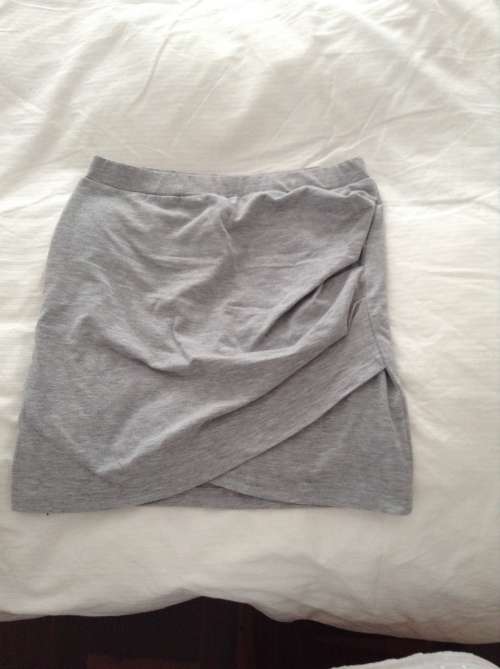 Grey body con skirt - small
