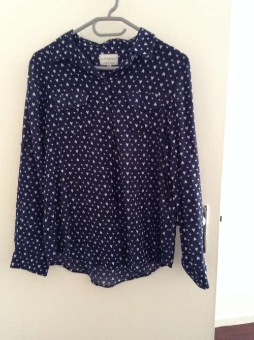 Cotton on heart print shirt - small