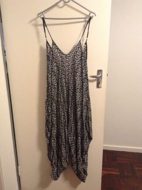 Casual printed loose jumpsuit - one size