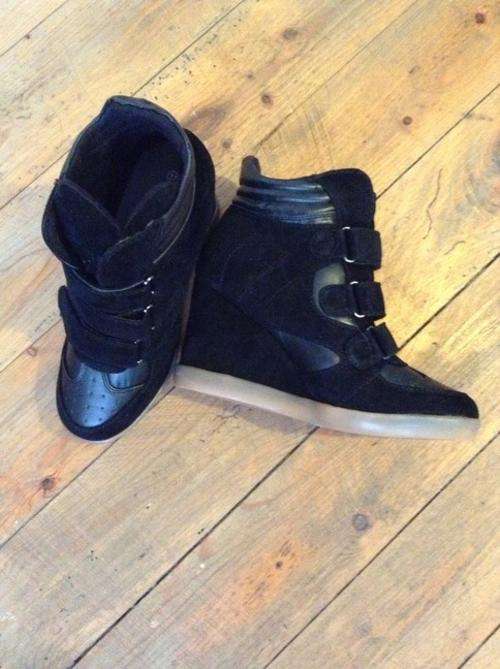 Sneaker Wedges - Black Size 7