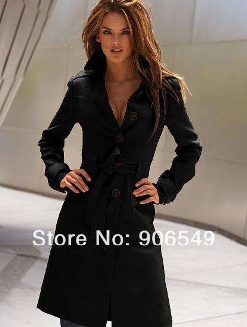 Black button coat