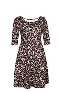 Leopard skater dress