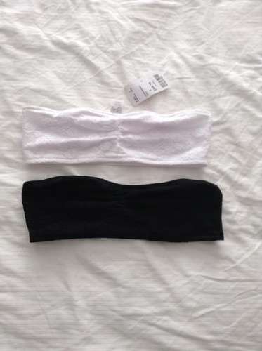 Forever 21 black and white bandeaus - small