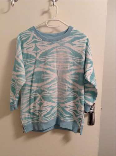 Cotton On Aqua sweat top - small