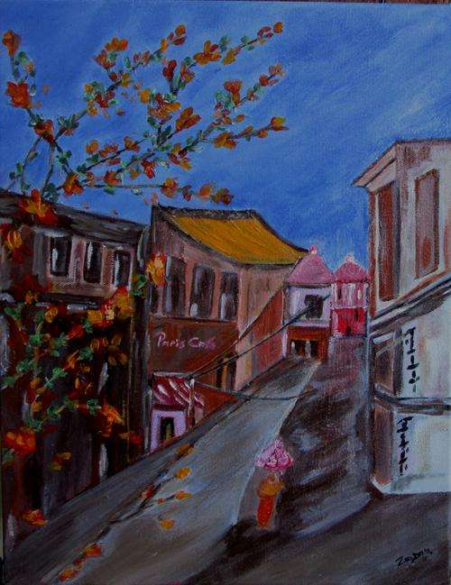 Original art by ZeldaZ     "Streets of Paris"