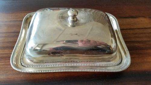 Vintage Butter Tray |Plated Silver|