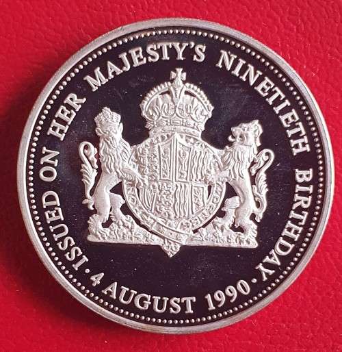 Queen Elizabeth the Queen Mother 90th Birthday Silver proof medallion
