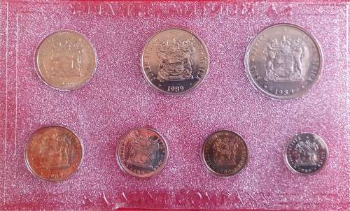 1989 Republic of South Africa - Uncirculated set with Nickel R1