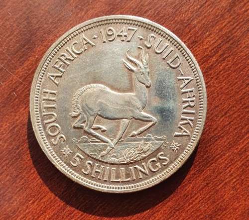 1947 Union of South 5 Shilling - Beautifully aged