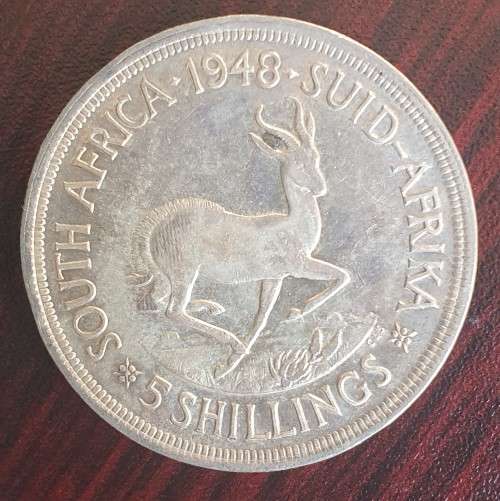 1948 Union of South Africa 5 Shilling - Low mintage