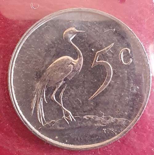 1980 South Africa 5c - Uncirculated in pouch